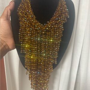 Elegant Gold Beaded Necklace